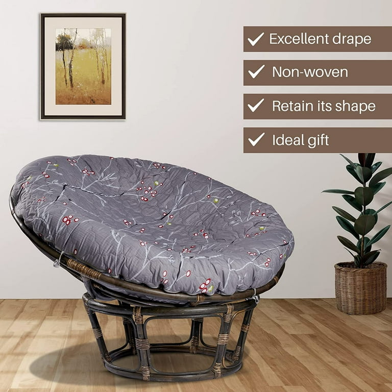 Hudson Comfort Papasan Cushion Cover Quilted Shape Soft Microfiber Fabric Zippered Papasan Cushion Cover Only 55 Inches Fits a 48 53 Inch Papasan Cushion Cherry Tree Print Walmart