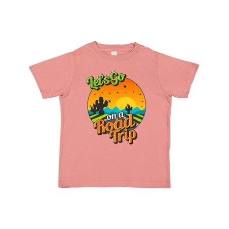 

Inktastic Lets Go on a Road Trip with Western Background Gift Toddler Boy or Toddler Girl T-Shirt