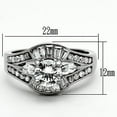 thumbnail image 2 of Women's Stainless Steel Engagement Ring with 6mm Clear AAA Grade CZ - Size 5, 2 of 4