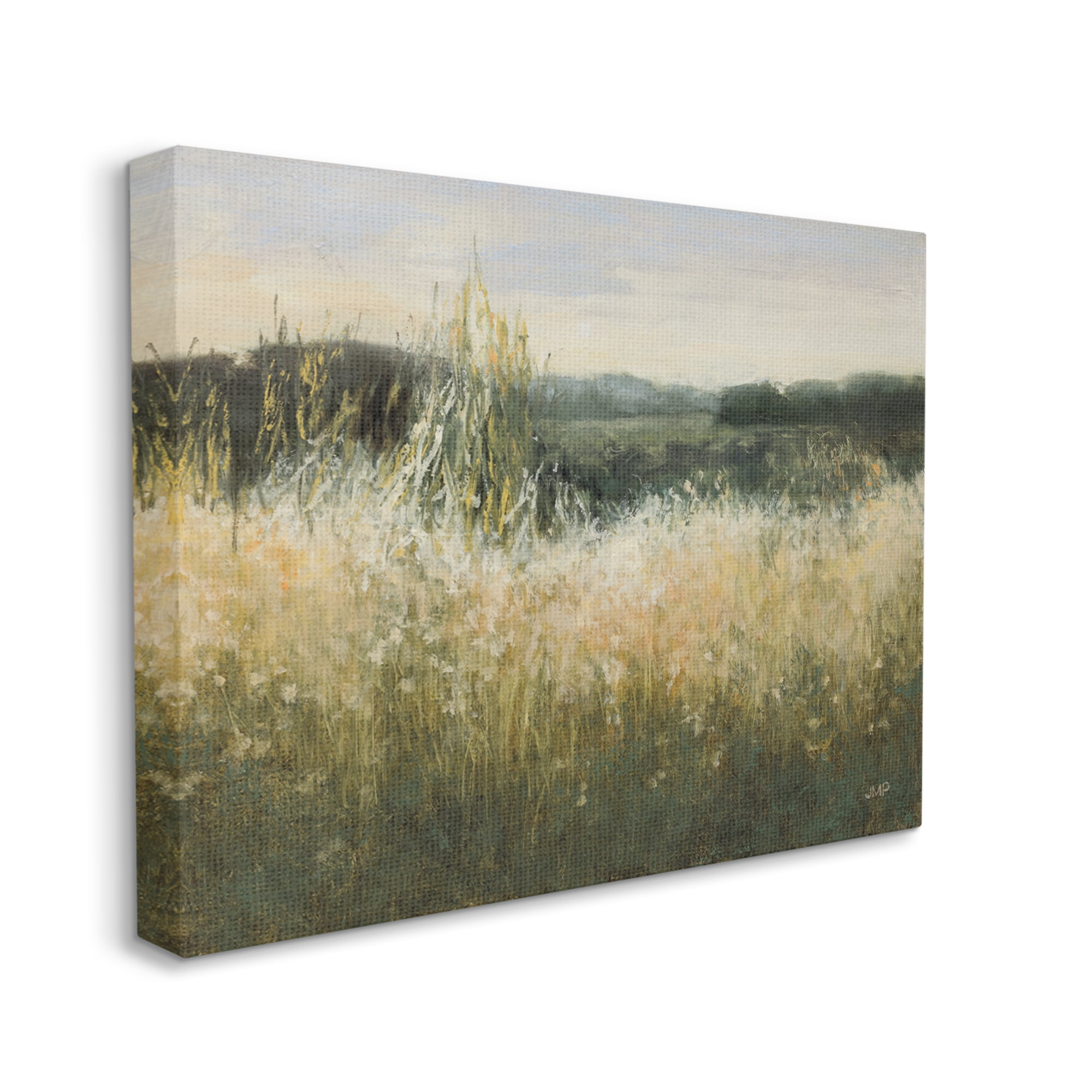 Stupell Industries Abstract Grassland Landscape Abstract Painting Gallery Wrapped Canvas Print Wall Art, 30 x 24