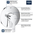 thumbnail image 7 of Grohe Lineare 293302430 Pressure Balance Valve Trim with Cartridge in Matte Black, 7 of 7