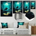 thumbnail image 4 of Designart "Rider in the Night I" Men Metal Art Living Room, 4 of 5