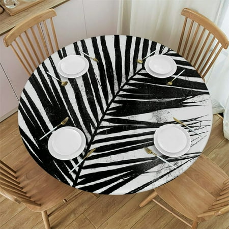 

Patifu Symbolism Round Tablecloth Stain Resistant & Washable for Indoor Outdoor Kitchen Dining Wedding Parties 100% Polyester with Elastic Edge Table Cover 38 -42