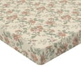 thumbnail image 4 of Ambesonne Floral Fitted Sheet, Vintage Peony Leaves Pattern, Twin XL Size, Grey Yellow Blush, 4 of 5