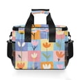 thumbnail image 7 of FORMRS Insulated Cooler Bag 24 Cans Capacity Soft Leakproof Lunch Box with Side Pockets, Blue Flowers, 7 of 7