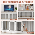 thumbnail image 4 of QUNTTINA 63'' Dog Cage Furniture for 2 Dogs,with Divider and 3 Drawers, White, 4 of 11