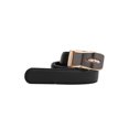 thumbnail image 3 of INSPIRE CHIC Men's Automatic Ratchet Leather Belt with Double Stitch Edge Gold Black 37   43 1/2inches, 3 of 7