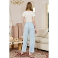 thumbnail image 3 of U2SKIIN Womens Pajama Pants, Comfy Casual Lightweight PJ Bottoms Women Lounge Pants with Pockets,(Light Blue Mel.XL), 3 of 5