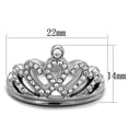 thumbnail image 2 of Women's Stainless Steel High polished Crystal Clear 4.20(g) Engagement Ring, 2 of 4