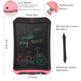 thumbnail image 4 of 8.5 Pouces Coloré Électronique Dessin Pads pour les Enfants, Portable Réutilisable Effaçable Écrivain, Aîné Message Board Numérique Doodle Pad pour 4-8 Ans Garçons (Rose-Cs), 4 of 7