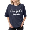 thumbnail image 6 of Ankishi Christian T Shirts for Women I'm God's Favorite Short Sleeve Crewneck Religious Graphic Tee for Travel, 6 of 6