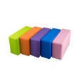 thumbnail image 2 of 2 piezas Bloque de yoga Ladrillo de espuma Ayuda para el estiramiento Gimnasio Pilates para ejercicio físico, 2 piezas-rosa, azul, 2 of 4