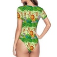 thumbnail image 4 of Balery African Animals in the Jungle Women's Short Sleevee Crew Neck Bodysuit Tops Short Sleeve Tops Basic-Small, 4 of 9