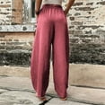 thumbnail image 4 of Utoimkio Women's Casual Loose Baggy Harem Pants High Waisted Straight Leg Lounge Pants for Women with Pockets, 4 of 7