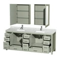 thumbnail image 7 of Wyndham Collection WCS141484DLGCMUNSMED Sheffield 84" Free Standing Double Basin Vanity, 7 of 7