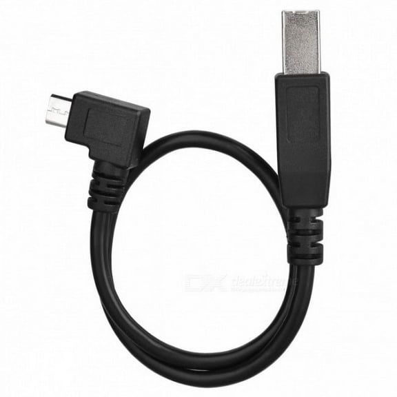 CY 30cm Right Angled 90 Degree Micro USB OTG to Standard B Type Printer Scanner Hard Disk Cable