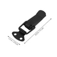 thumbnail image 5 of KAKOWELY 4 Set Metal Iron Toggle Clamp Cabinet Boxes Latches And Catches Spring Loaded Latch Catch Toggle Hasp With 16pcs Screws For Case Box Chest Hardware Black L,4.33X"X1.54"X0.2", 5 of 5