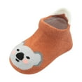 thumbnail image 4 of Odeerbi Non-Slip Slipper Socks for Baby Infant Boys Girls Thermal Cotton Prewalker Walking Shoes Toddler Kids Solid Color Keep Warm Soft Indoor Socks, 4 of 5
