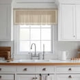 thumbnail image 3 of Cream Greek Key Valance Curtains for Kitchen/Living Room/Bathroom/Bedroom Window, Rod Pocket Small Topper Half Short Window Curtains Voile Sheer Scarf, Geometric Greece Ancient Rustic 54"x18", 3 of 8