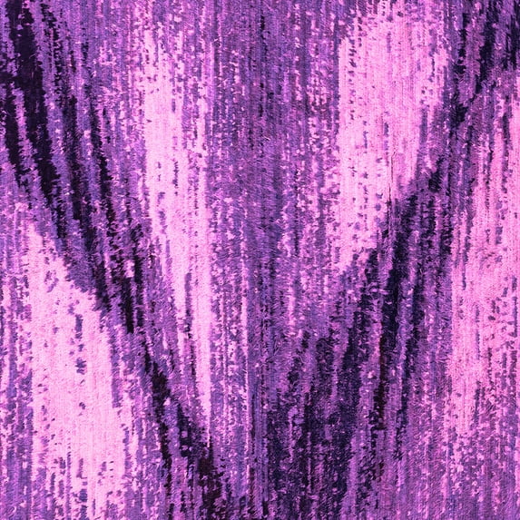 Ahgly Company Indoor Square Abstract Pink Modern Area Rugs, 5' Square