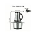 thumbnail image 7 of 8-Cup 250W Electric Food Processor with Handle, 3-Speed Meat Grinder Veggie Chopper, Stainless Steel Bowl, 4 Bi-Level Blades & Spatula, 7 of 7