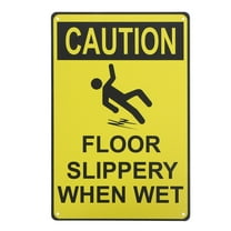 KALLORY Wet Floor Warning Signs Floor Slippery Sign Child 30.00X20.00X0.20CM Yellow