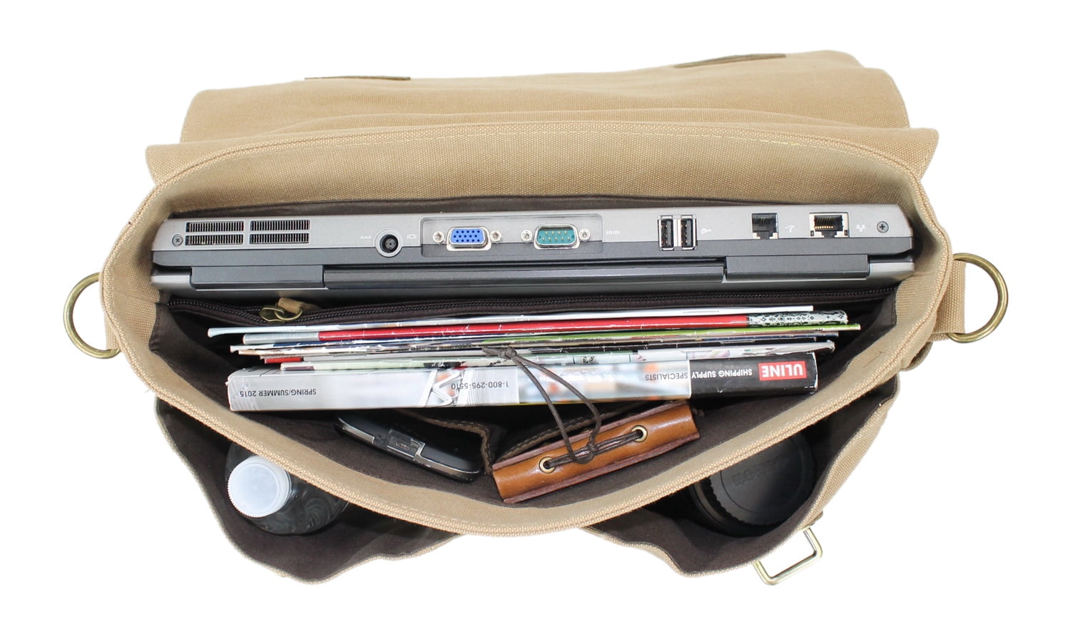 Vagarant Traveler Casual Style Canvas Laptop Messenger Bag CM03.KK