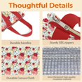 thumbnail image 4 of Pioneer Flower Floral Print Pattern Insulated Lunch Bag for Women & Adults,Large Portable Soft Cooler Lunch Bag,Thermal Food Storage Tote with Pearl Cotton,8.66L,8.75x5.75x9.5 Inch, 4 of 6
