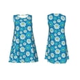 thumbnail image 7 of Logiee Daisies Flowers Print Summer Dresses for Women,Beach Sleeveless Flowy Pocket Tshirt Tank Sundresses,Women's Sleeveless Dress, 7 of 7