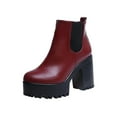 thumbnail image 2 of Cameland Bottes Courtes en Peluche à Talon Haut Épais Plateforme Tête Ronde pour Femmes, 2 of 9