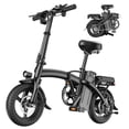 thumbnail image 4 of A14 Electric Bike for Adults, 48V 10Ah Battery Peak 700W Motor, 20 MPH Max Speed, 25KM Range, 14*2.125inch Tires with Front & Rear Racks, Electric Commuter Bicycle for Daily Use, 4 of 8