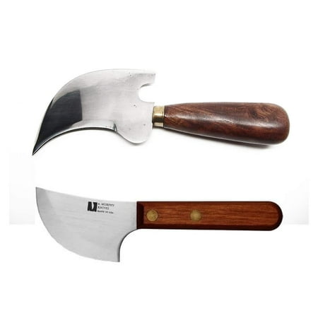 R Murphy Set of 2 Knives - Caming, Saddlemaking, Leatherworking, Crafts, Carpet Cutting -High-Carbon Steel - Made in