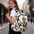 thumbnail image 6 of FKELYI Brown Highland Cow Print 17 Inch School Backpack for Kids Schoolbag Primary School Daypack with Multi-Pockets Spacious Rucksack Bookbag for Boys Girls Knapsack, 6 of 7