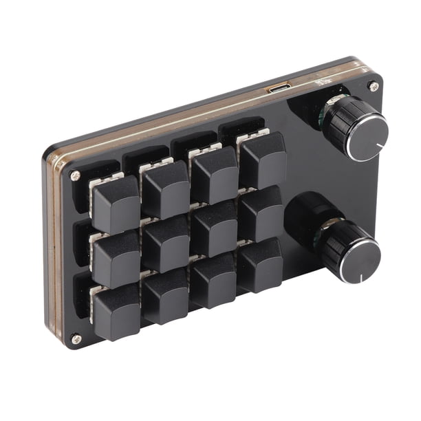 Teclado Macro con Interruptor Rojo Teclado Mecánico Personalizado USB con Perilla Control de Volumen Osu para Juegos Teclas de Acceso Directo Personalizado Mini Teclado