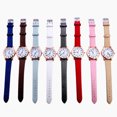 thumbnail image 4 of Funie Montre à Quartz Analogique pour Femmes, Cadran Rond Simple, Chiffres Arabes, Bracelet en Similicuir, 4 of 8