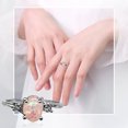 thumbnail image 3 of CILENON Ring Set for Women Exquisite Women's Silver Rings Oval Cut Faux Diamond Jewelry Birthday Proposal Gifts Bridal Engagement Party Rings Anillos Para Mujer Wedding Ring (Pink,8), 3 of 5