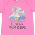 thumbnail image 4 of Inktastic I Love My Mom and Dad Cute Elephants in Night Sky Boys or Girls Baby Bodysuit, 4 of 5