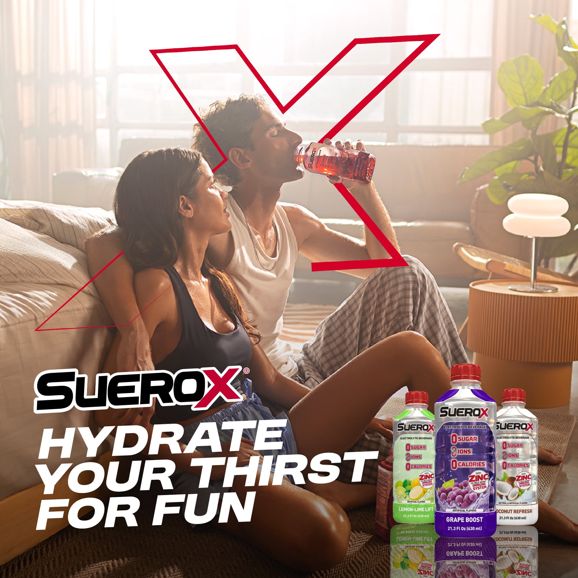 SueroX Zero Sugar Everyday Hydration Electrolyte Drink