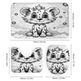 thumbnail image 3 of 4 Piece Bathroom Shower Curtain Sets Cute Little Lion Sitting In The Clouds Non-Slip Rugs And Toilet Mat Lid Rug Accessories Lion Moon And Stars Baby Gift Shower Curtain with 12 Hooks, 3 of 8