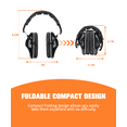 thumbnail image 6 of ZOHAN 032 Kids Noise Canceling Headphones - 25dB NRR Kids Ear Protection Earmuffs for School, Monster Jam, Fireworks, Travel, Air Show, Concert, Autism - Black, 6 of 7