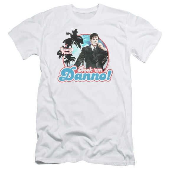 Hawaii 5 0 Book Em Danno Adult 30/1 T-Shirt White
