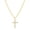 D-gold, variant on Rose Gold Cross Necklace for Women Stainless Steel Tiny Cross Pendant Chain Adjustable