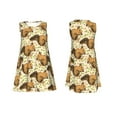 thumbnail image 7 of Honeii Cute Squirrel with Green Leaves Print Women's Sleeveless Dress, Loose Fit Casual Dress for Women, Summer Fashion Dress, 7 of 7