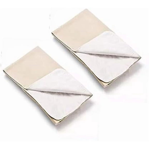 Nobles Washable / Reusable Bedpads Underpads 30 X 35 Heavyweight Soaker 2 Pack Beige