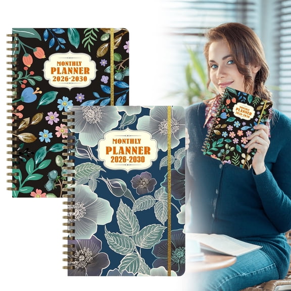 SeekLGT 2026-2030 Monthly Planner 5 Year Calendar with Tabs and Inner Pocket Golden 60 Month Agenda for Long Term Planning and Work