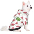 thumbnail image 2 of Haiem Hand Drawn Watermelon for Winter Dog Hoodie Sweatshirts with Pockets Warm Dog Clothes for Small Dogs Chihuahua-X-Small, 2 of 7