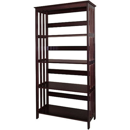Mission Style 4-Shelf Bookcase, Espresso