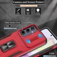 thumbnail image 2 of for Samsung Galaxy A35 5G Case with Slide Camera Cover & Screen Protector (2 PCS), A35 Case Build in 360° Rotating Ring Kickstand, Military Grade Protective Case for Galaxy A35 Phone Cases, Red, 2 of 14