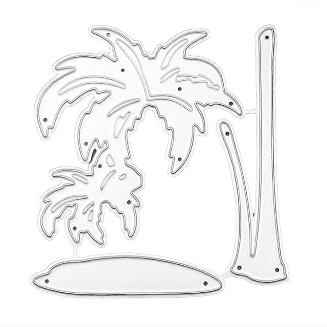 Coconut Tree Metal Cutting Dies Stencil DIY Scrapbooking Album Stamp Paper Card
