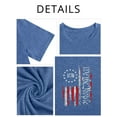 thumbnail image 4 of XCHQRTI American Flag Women Plus Shirt 4th of July Graphic Tshirt Short Sleeve Vintage Independence Day Tee Tops, 4 of 7
